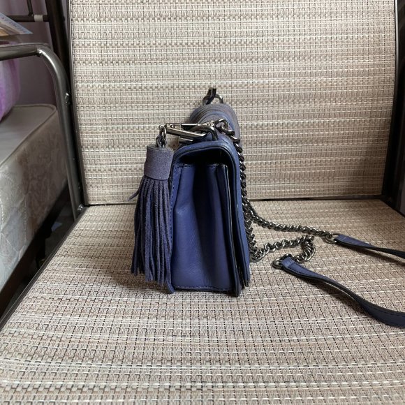 Rebecca Mincoff Cheron Quilted Love Suede Crossbody - Picture 7 of 7